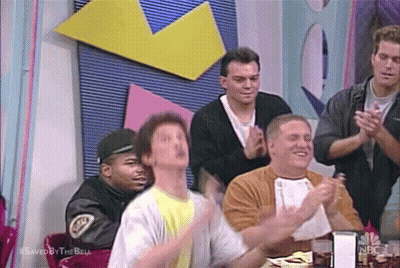 Men Sitting At Table Saved By The Bell GIF