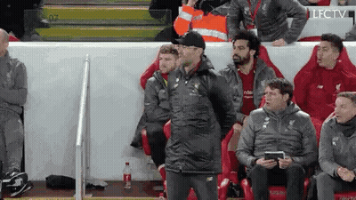 Men Sitting In Stadium Watching Soccer Match GIF