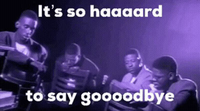 Men Sitting It's So Haaard To Say Goodbye GIF