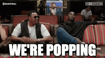 Men Sitting On Couch We're Popping GIF