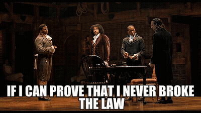 Men Standing Around Table Saying If I Can Prove That I Never Broke The Law GIF