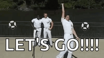 Men Standing By Microphone Saying Let's Go GIF