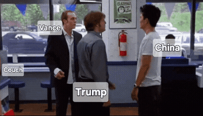 Men Standing In Diner With Vance Couch And Trump GIF