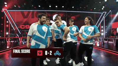 Men Standing In Front Of Final Score Scoreboard GIF