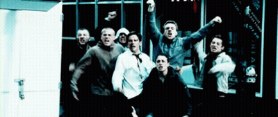 Men Standing In Front Of No Parking Sign GIF