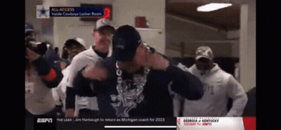 Men Standing In Locker Room With ESPN Logo GIF