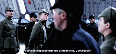 Men Standing One Says You May Dispense With The Pleasantries GIF