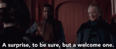 Men Standing Together Saying A Surprise To Be Sure But A Welcome One GIF