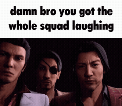 Men Standing Together Saying Damn Bro You Got The Whole Squad Laughing GIF