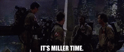 Men Talking About It's Miller Time GIF
