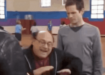 Men Talking In Gym GIF