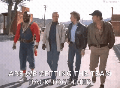 Men Walking Down Street Are We Getting Team Back Together GIF