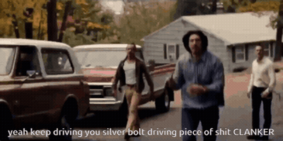 Men Walking Saying Yeah Keep Driving Silver Bolt GIF