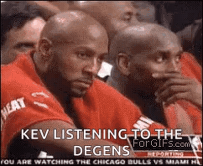 Men Watching Basketball And One Listening To Degens GIF