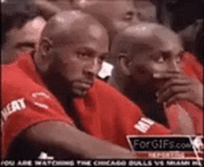 Men Watching Basketball Game In Stadium GIF