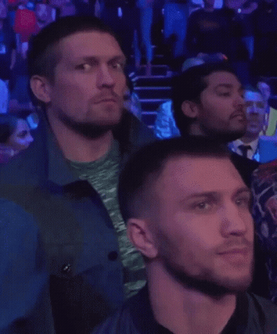 Men Watching Boxing Match One Funny Face GIF