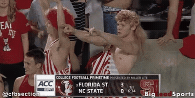 Men Watching Florida Vs NC State Football GIF