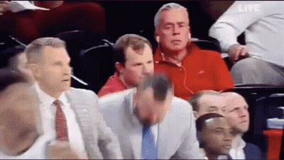 Men Watching Game In Stadium GIF