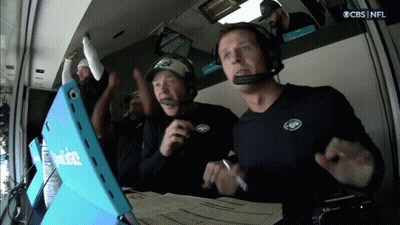 Men Watching Game On CBS And NFL GIF
