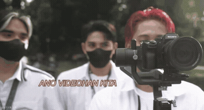 Men Wearing Masks With Sony Camera GIF