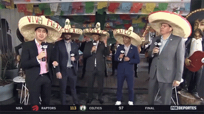 Men Wearing Mexico Sombrero Hats