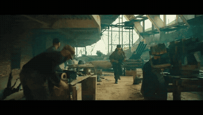 Men Working In Room With Smoke From Ceiling GIF