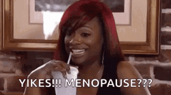 Menopause Sips Tea Yikes GIF