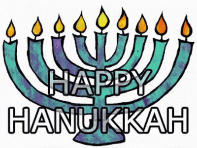 Menorah With Happy Hanukkah GIF