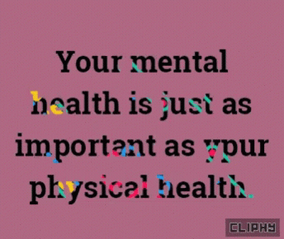 Mental Health Is Just As Important Pink Background GIF