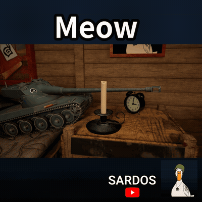 Meow Video Game Tank And Clock GIF