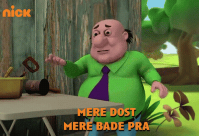 Mere Dost Mere Bade Pra Cartoon Character GIF