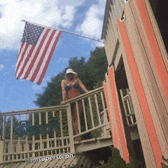 Merica Murica Flag And A Girl In Bikini  GIF