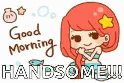 Mermaid Good Morning Handsome GIF