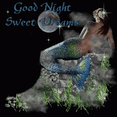 Mermaid Good Night Sweet Dreams GIF