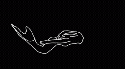 Mermaid Laying On Back On Black Background GIF