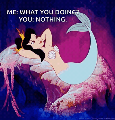 Mermaid On Rock Me What You Doing Nothing GIF