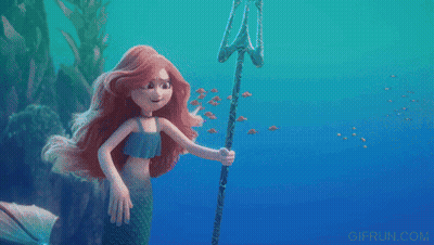 Mermaid Playing Flute GIF