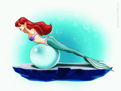 Mermaid Sitting On Pearl Tullosbaker.com GIF