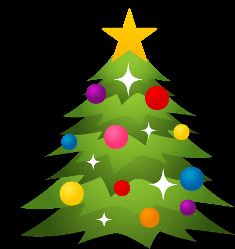 Merry Christmas And Happy New Year Christmas Tree Doodle Flash Simple Animation GIF