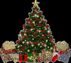 Merry Christmas And Happy New Year Christmas Tree Gifts Lights GIF
