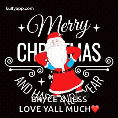 Merry Christmas And Happy New Year Greeting GIF
