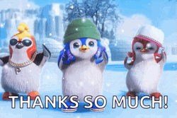Merry Christmas Animated Dancing Penguin GIF
