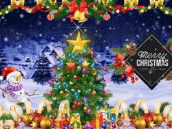 Merry Christmas Animated Xmas Tree GIF