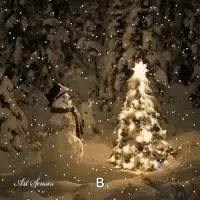 Merry Christmas Animated Yellow Light GIF