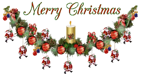 Merry Christmas Banner Sticker
