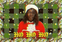 Merry Christmas Black Santa Ho Ho Ho