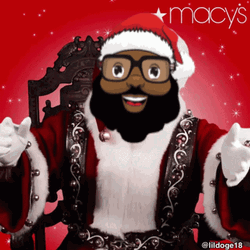 Merry Christmas Black Santa Laughing Edited Head