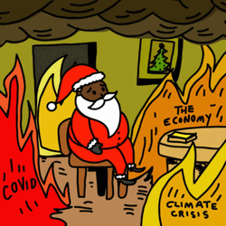 Merry Christmas Black Santa This Is Not Fine