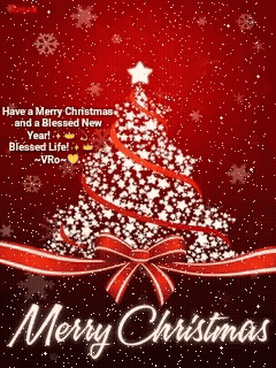 Merry Christmas Card With Christmas Tree GIF