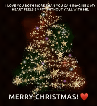 Merry Christmas Card With Star Tree
